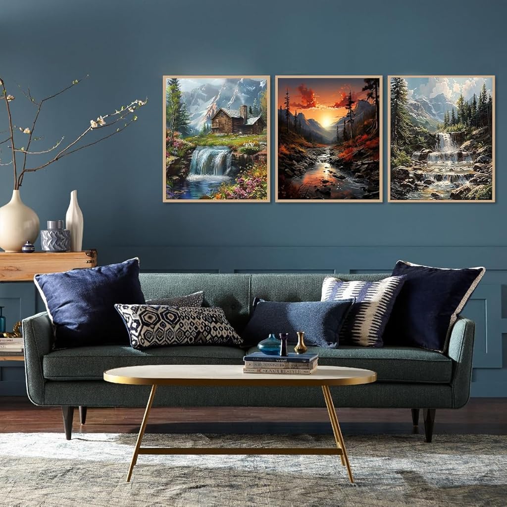 HASTHIP® 4pcs DIY Diamond Art Painting Kit 5D Diamond Art Painting Kit Hyper-Realistic Scenery Diamond Painting Wall Decor Beginners Diamond Art Painting Supplies DIY Home Gift, 11.8 x 11.8 Inch HASTHIP® 4pcs DIY Diamond Art Painting Kit 5D Diamond Art Painting Kit Hyper-Realistic Scenery Diamond Painting Wall Decor Beginners Diamond Art Painting Supplies DIY Home Gift, 11.8 x 11.8 Inch